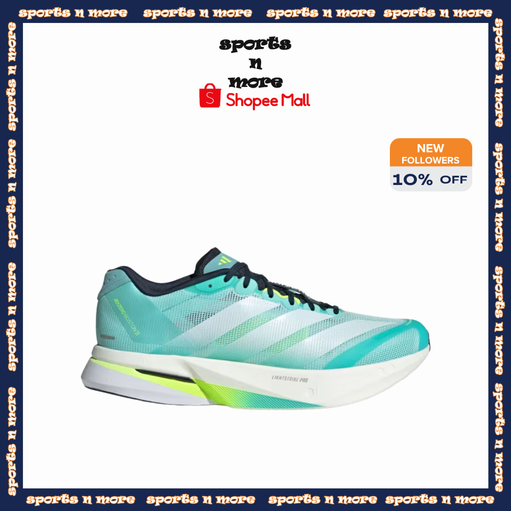 Adidas Adizero Boston 13 Men-Running Shoes |Flash Aqua / Cloud White ...