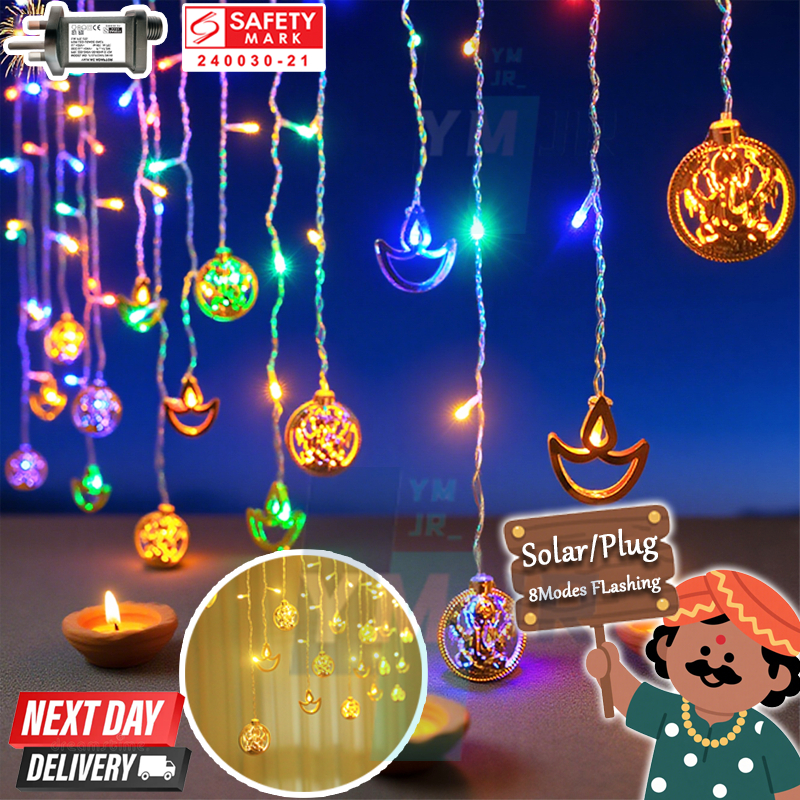 96Led Deepavali Lights 4M Led Fairy Curtain Lights LED Diwali Lights ...