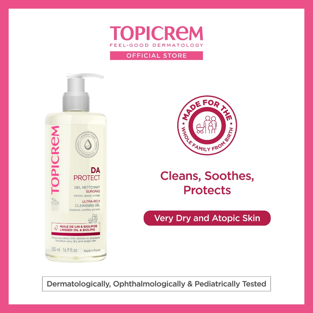 Topicrem DA PROTECT Ultra-Rich Cleansing Gel 500ml | Shopee Singapore
