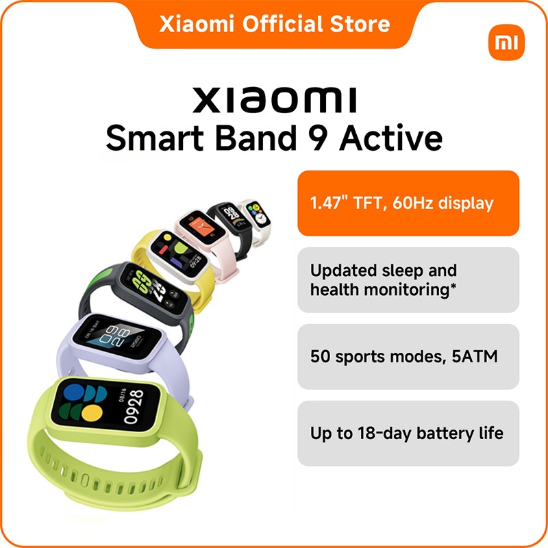 Xiaomi Smart Band 9 Active | 1.47'' large display, Up to 18-day