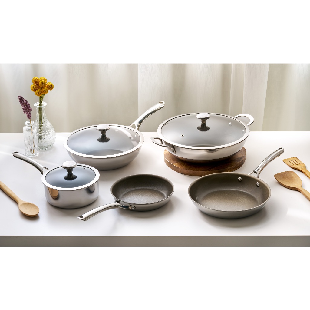 CORELLE DuraNano Wok Pan 32cm with lid | Shopee Singapore