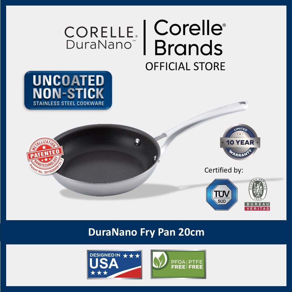 CORELLE DuraNano 20cm【daichimame】 Buy Corelle Dura Nano Uncoated Nonstick Frypan Online