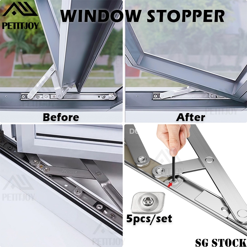 【SG】Window Restrictor Window Limiter Casement Window Lock Flat Window ...
