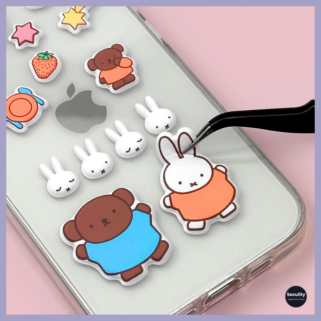 Miffy Puffy Cushion Sticker Set - 3D Soft Stickers for Phone Notebook ...