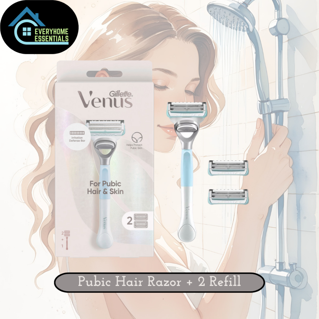 GILLETTE VENUS Pubic Hair & Skin Razor & 3/8s Refill | Shopee Singapore