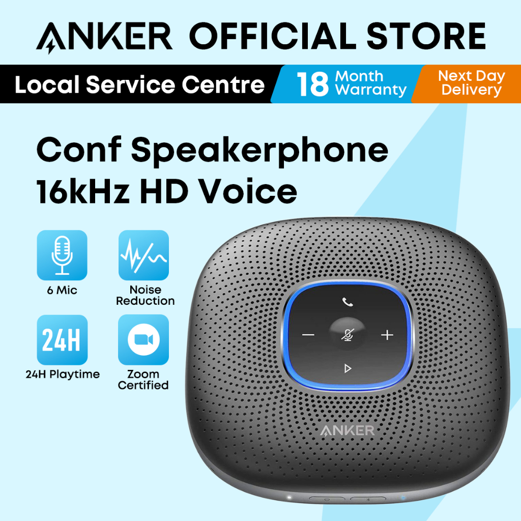 Anker PowerConf Bluetooth Speakerphone with 6Mic Leading Platforms