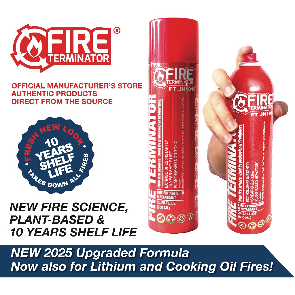 Fire Terminator - Fire Extinguisher/Retardant. Now also for Cooking Oil ...