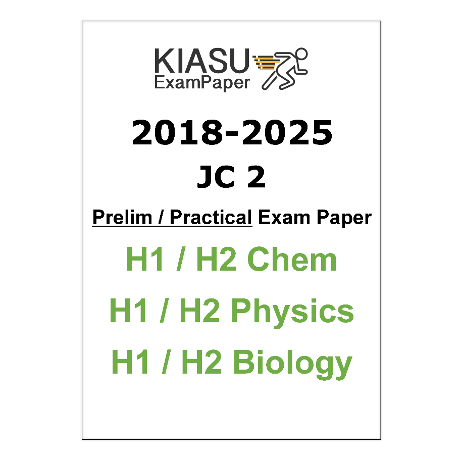 2018 - 2023 2024 2025 JC 2 JC2 A Level Prelim H1 H2 Chemistry H1 H2 ...