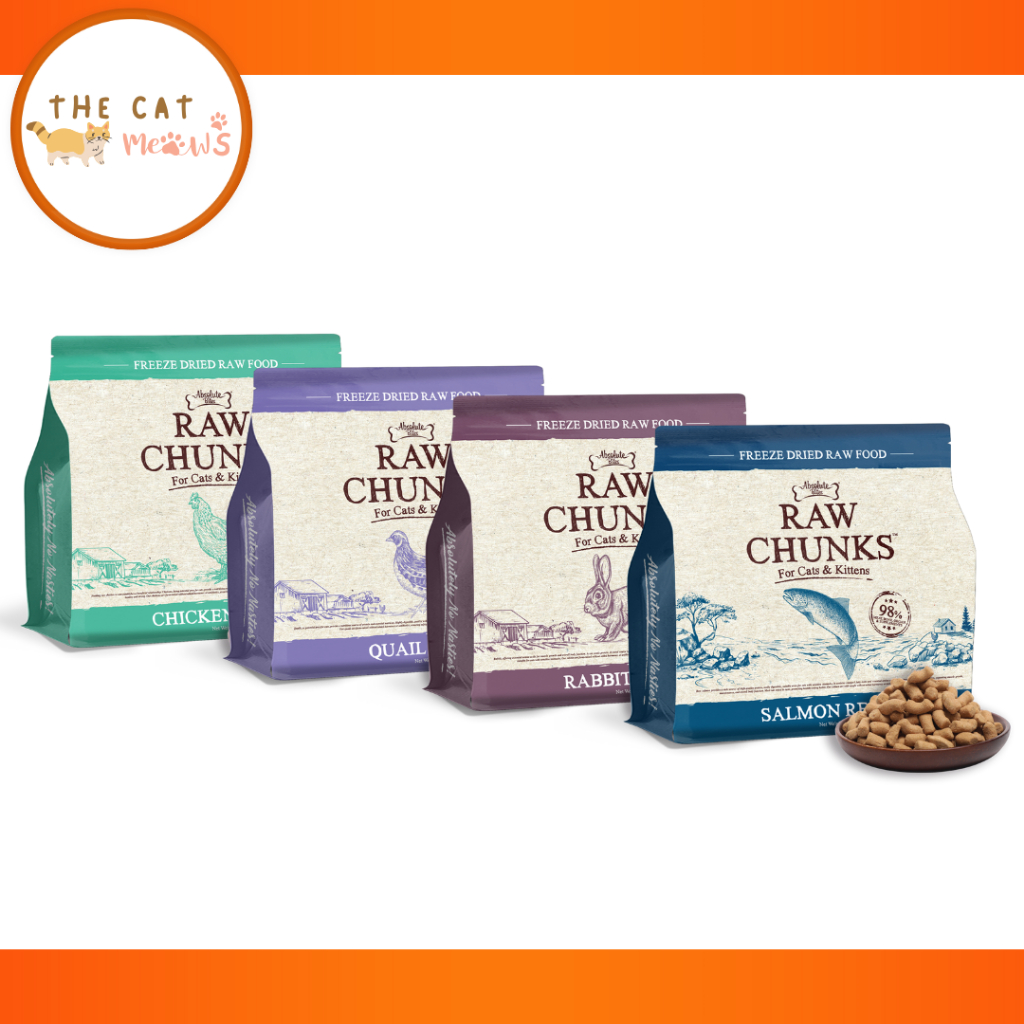 Absolute Bites Raw Chunks Freeze Dried Raw Food for Cats & Kittens ...