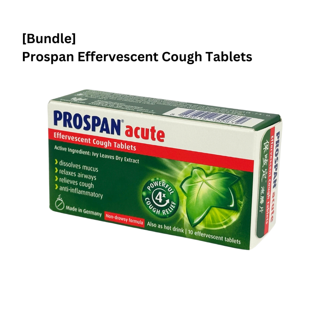 Prospan Sugar-Free Effervescent Cough Tablets 10's Unique Ivy Extract ...