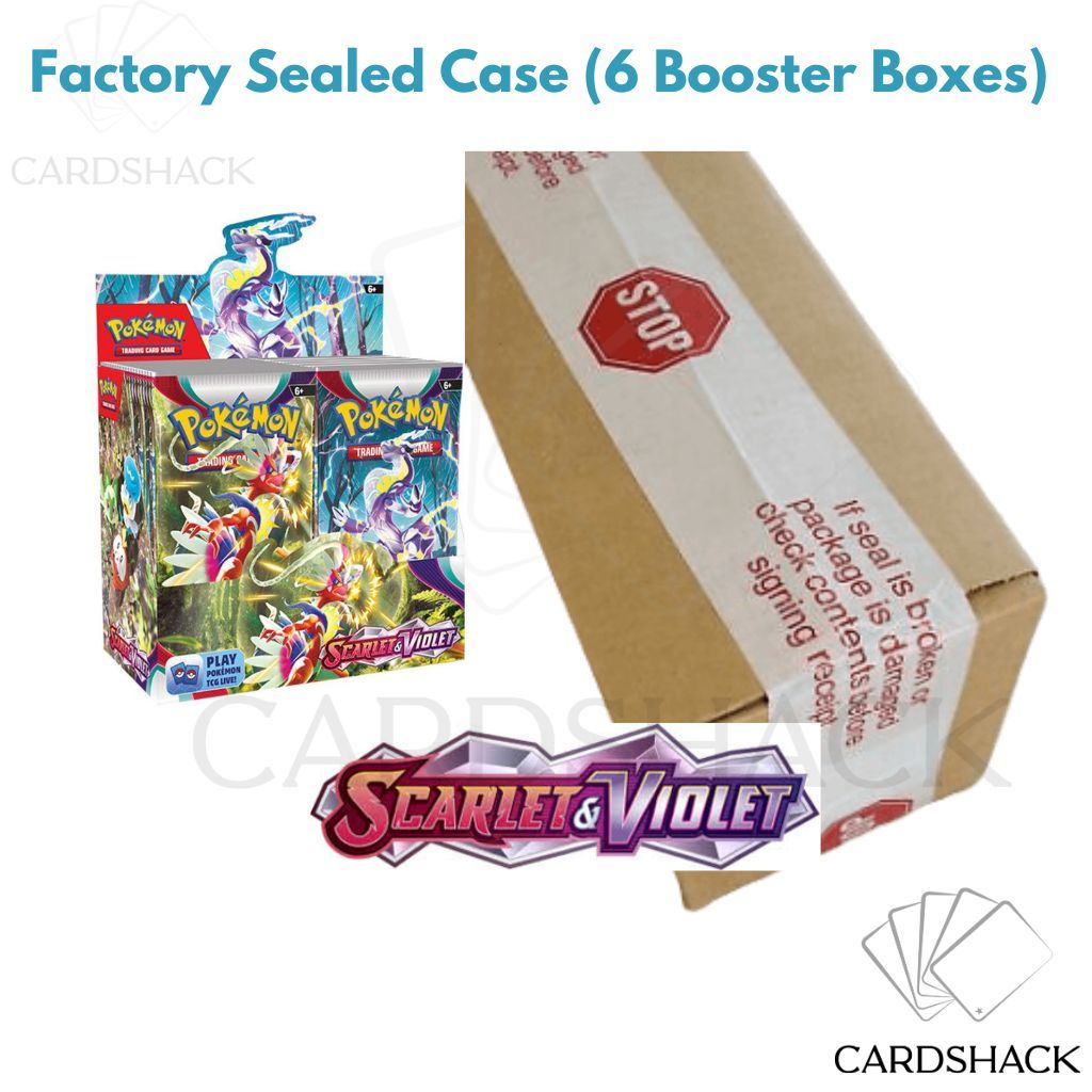 Pokmon TCG: SV01 Scarlet & Violet Booster Box Case - 1 Case of 6 Booster  Boxes (Ready Stock) | Shopee Singapore