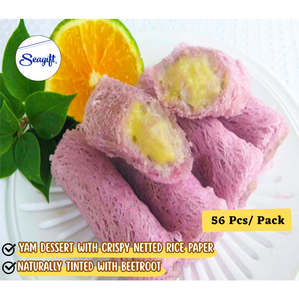 Yam Roll Dessert with Netted Rice Paper Frozen Dessert 芋卷 56Pcs ...