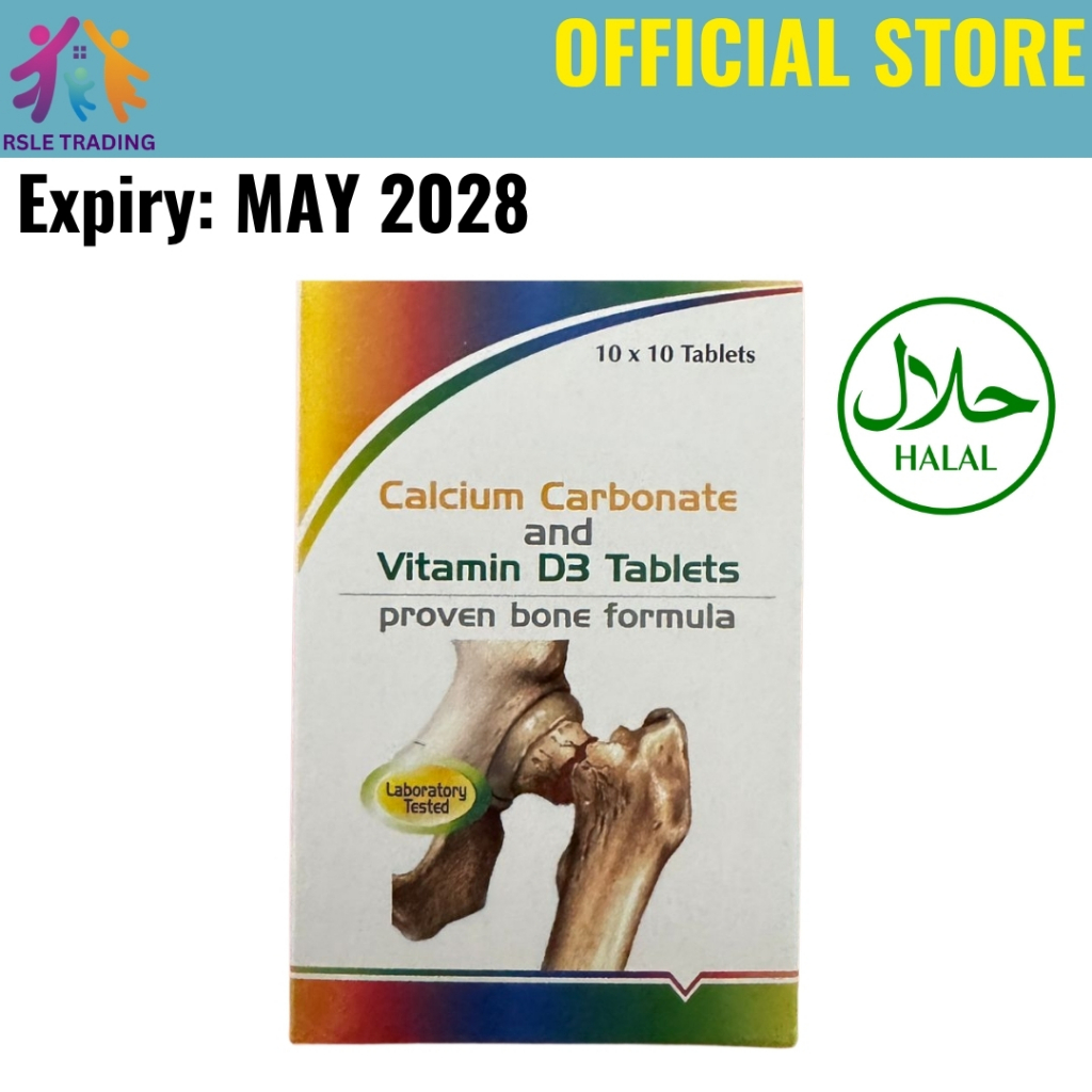 Calcium Carbonate 100's 450mg/ Vitamin D 200IU Tablets Support Strong ...