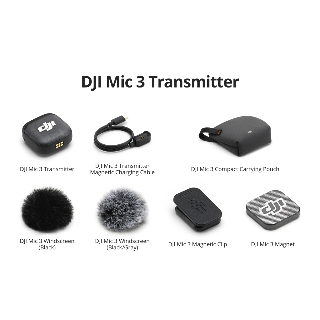 DJI Mic 3 - Wireless Mic | 28-Hour Battery Life | Up To 4TX + 8RX