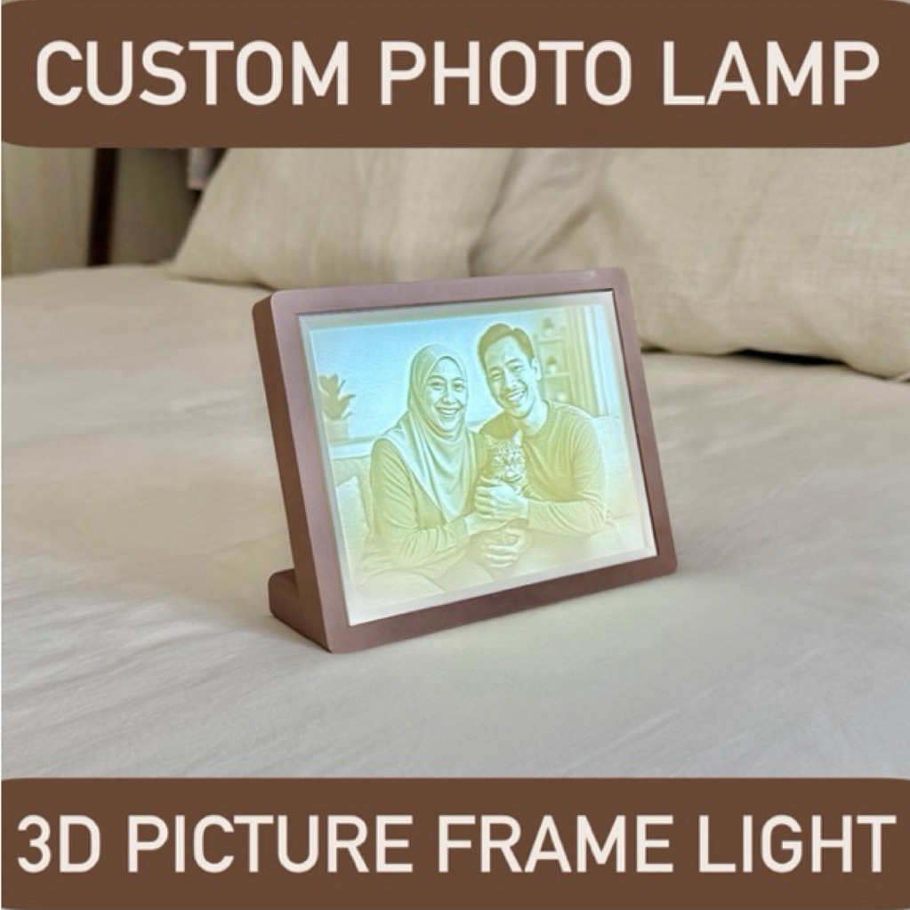 Custom 3D Lithophane LED Photo Frame | Personalized Night Light ...