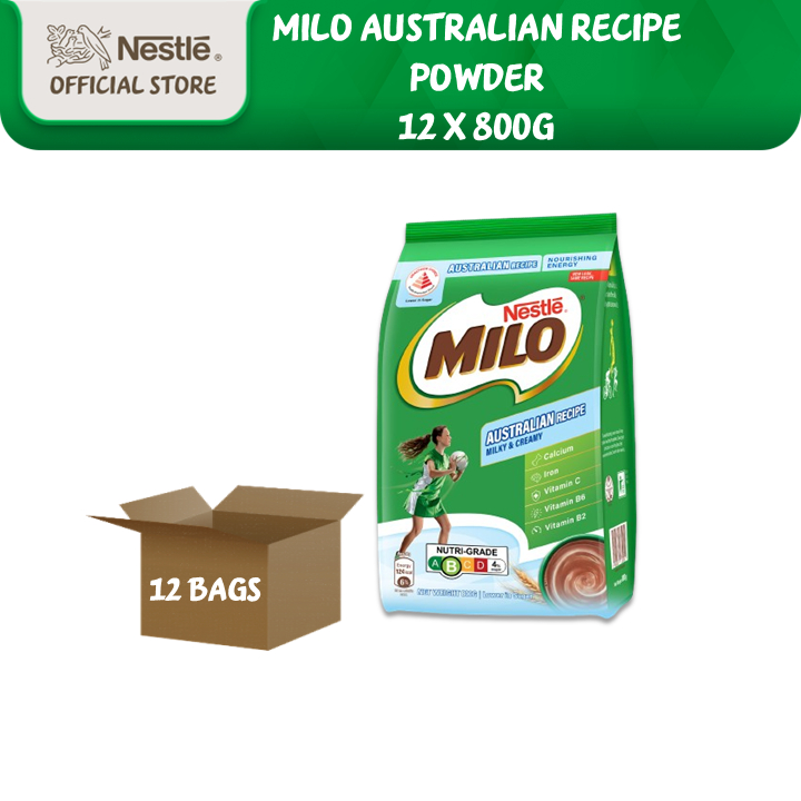 [Carton] MILO Australian Recipe Powder Refill Pack (800g) | Shopee ...