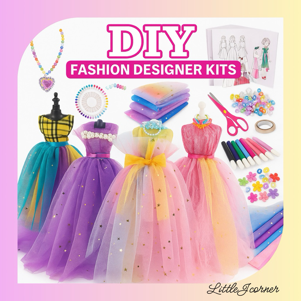 DIY Fashion Designer Kit | Dress Making Toy Set | Kids Creative Sewing ...