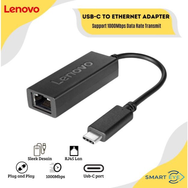 Lenovo USBC to Ethernet Adapter ( TypeC to RJ45 ) | Shopee Singapore