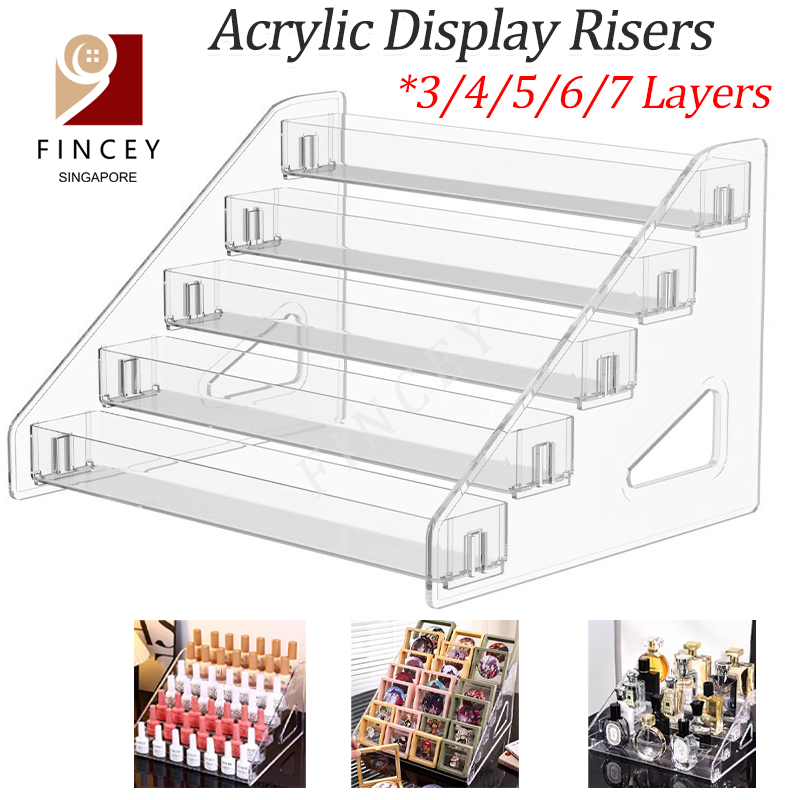 【SG】Acrylic Display Risers Perfume Organizer Stand Clear Cupcake Stand ...
