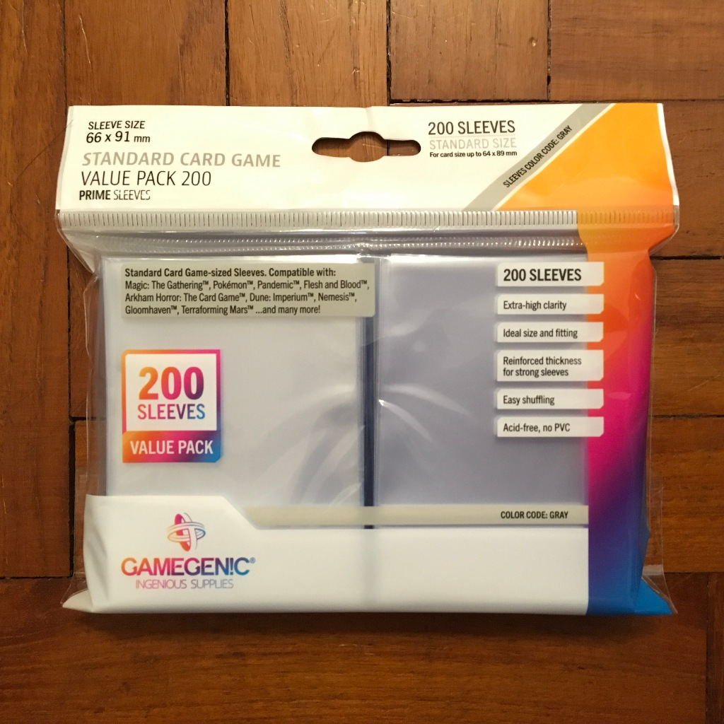 200 Gamegenic thick Standard Clear Prime Card Sleeves Value Pack ("Grey")  64x89mm ($6 off for Self Collection) | Shopee Singapore