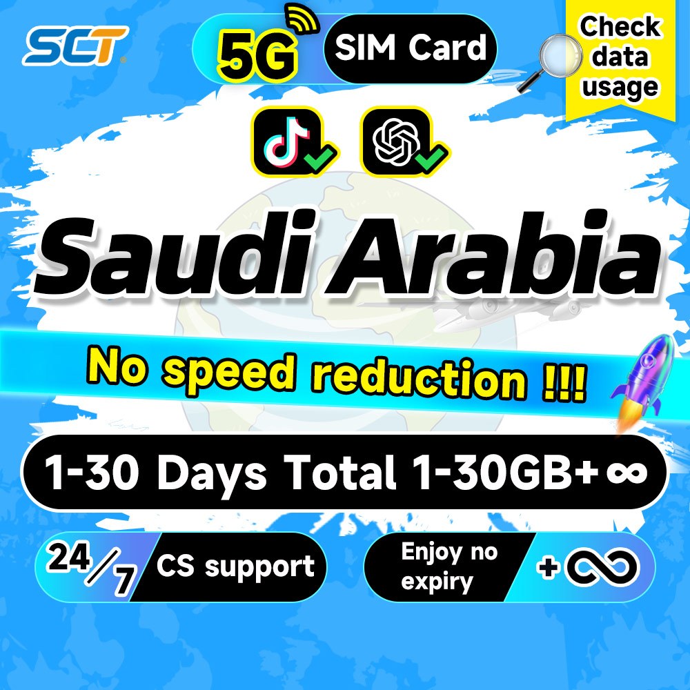 Wefly Saudi Arabia SIM Card 1-30 Days 4G Unlimited Data eSIM Saudi ...