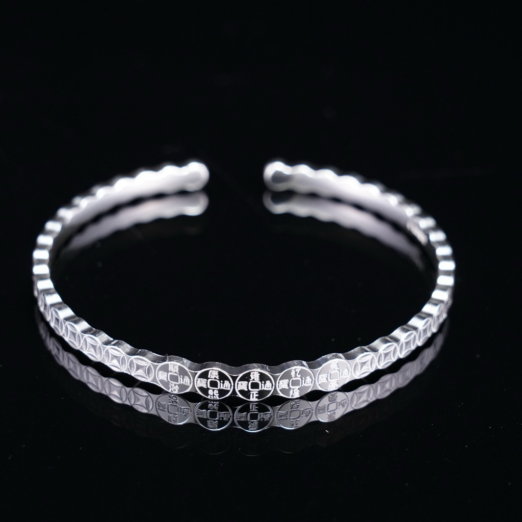 SG SHOP」Premium S999 Pure Silver Bangle（Adjustable）高品质S999纯