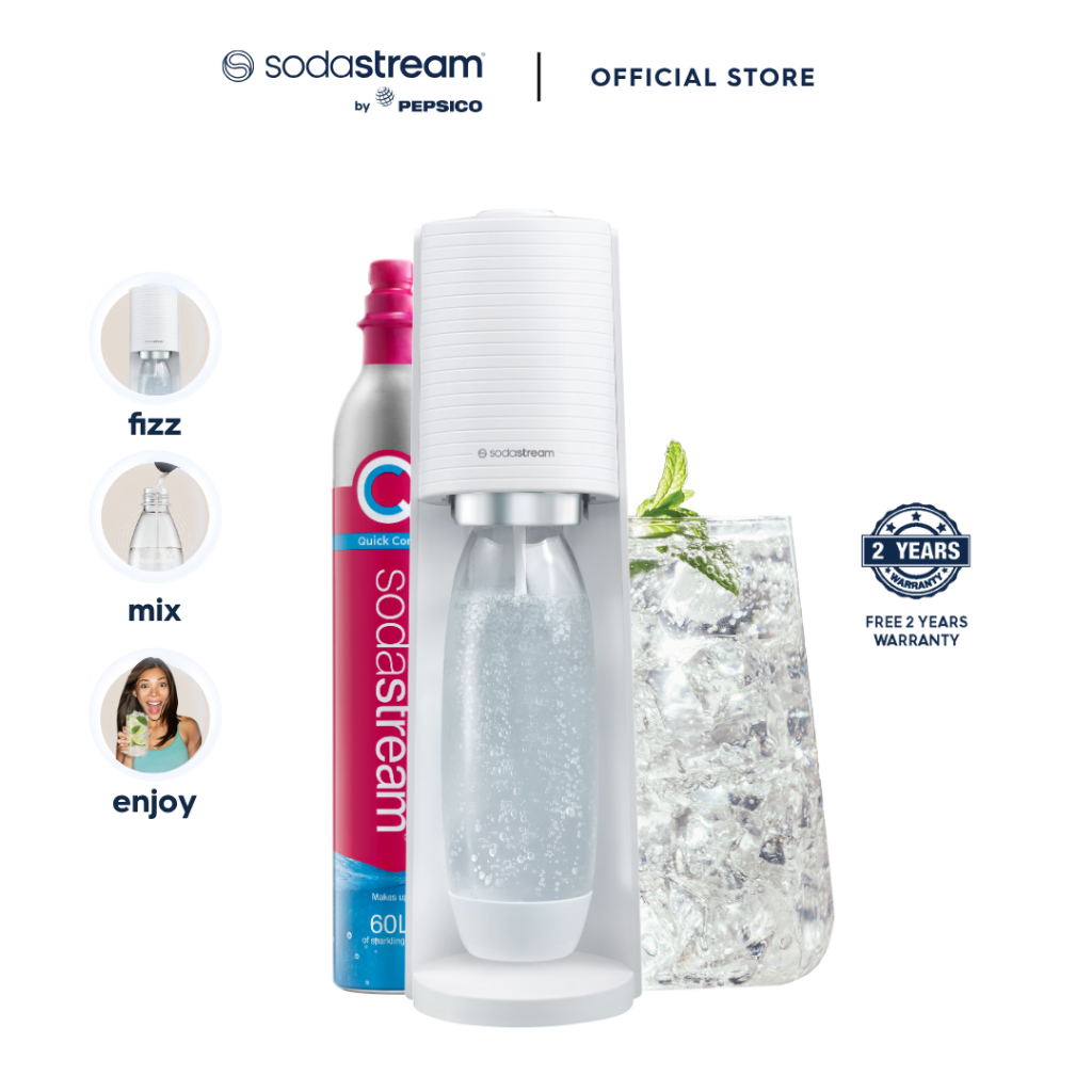 SodaStream Terra White Sparkling Water Maker, Soda Maker, Soft Drink Maker