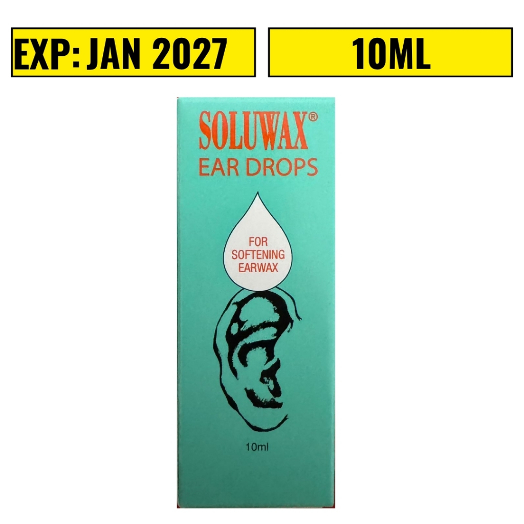 Soluwax Ear Drops 10ml – Gentle Ear Wax Softener & Blocked Ear Relief ...