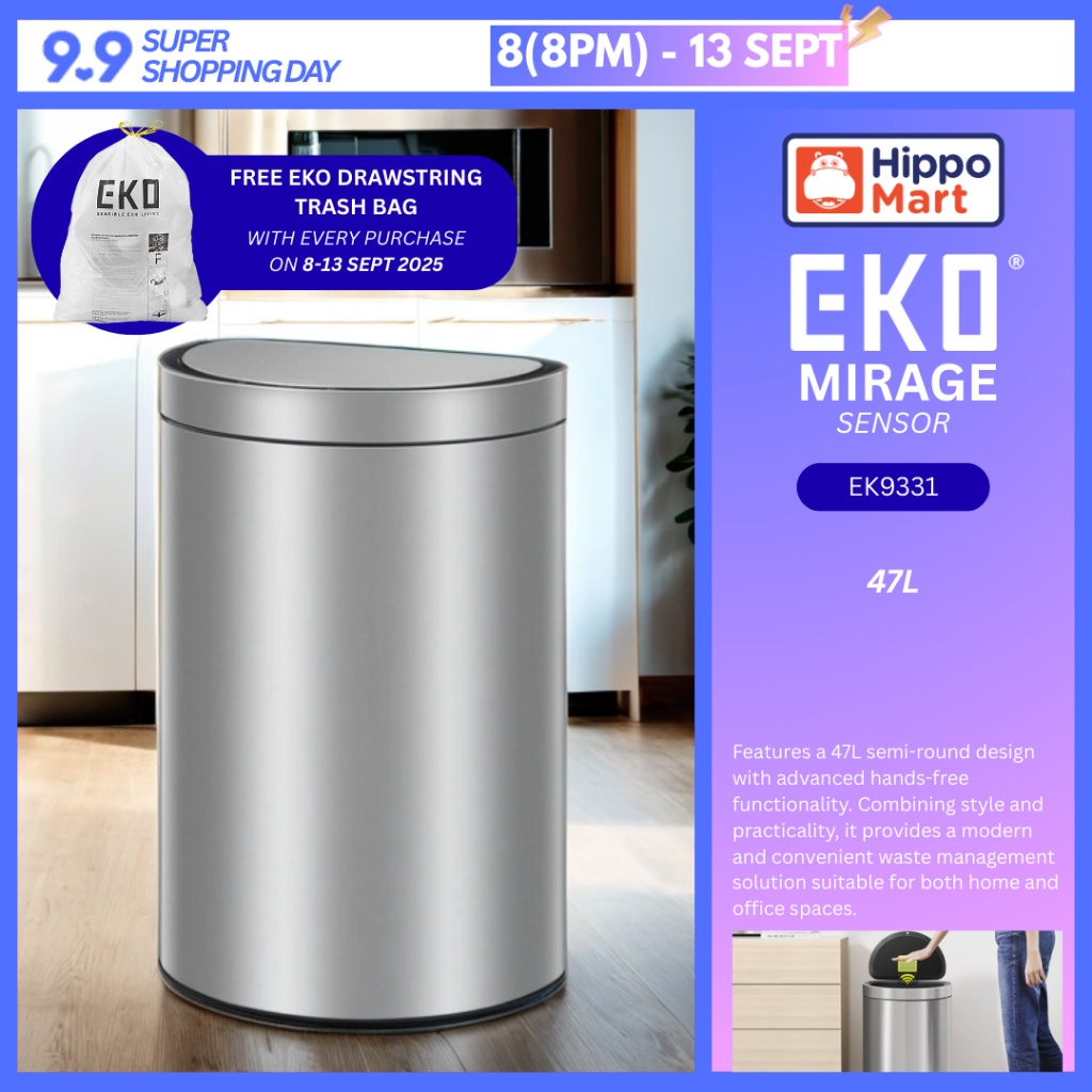 EKO Sensor Bin | Dustbin | Mirage | Sensor Bin | 47L | EK9331 | Trash ...