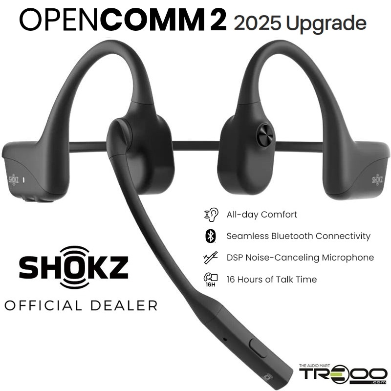 Shokz OpenComm2 2025 Upgrade Wireless Bluetooth Bone Conduction