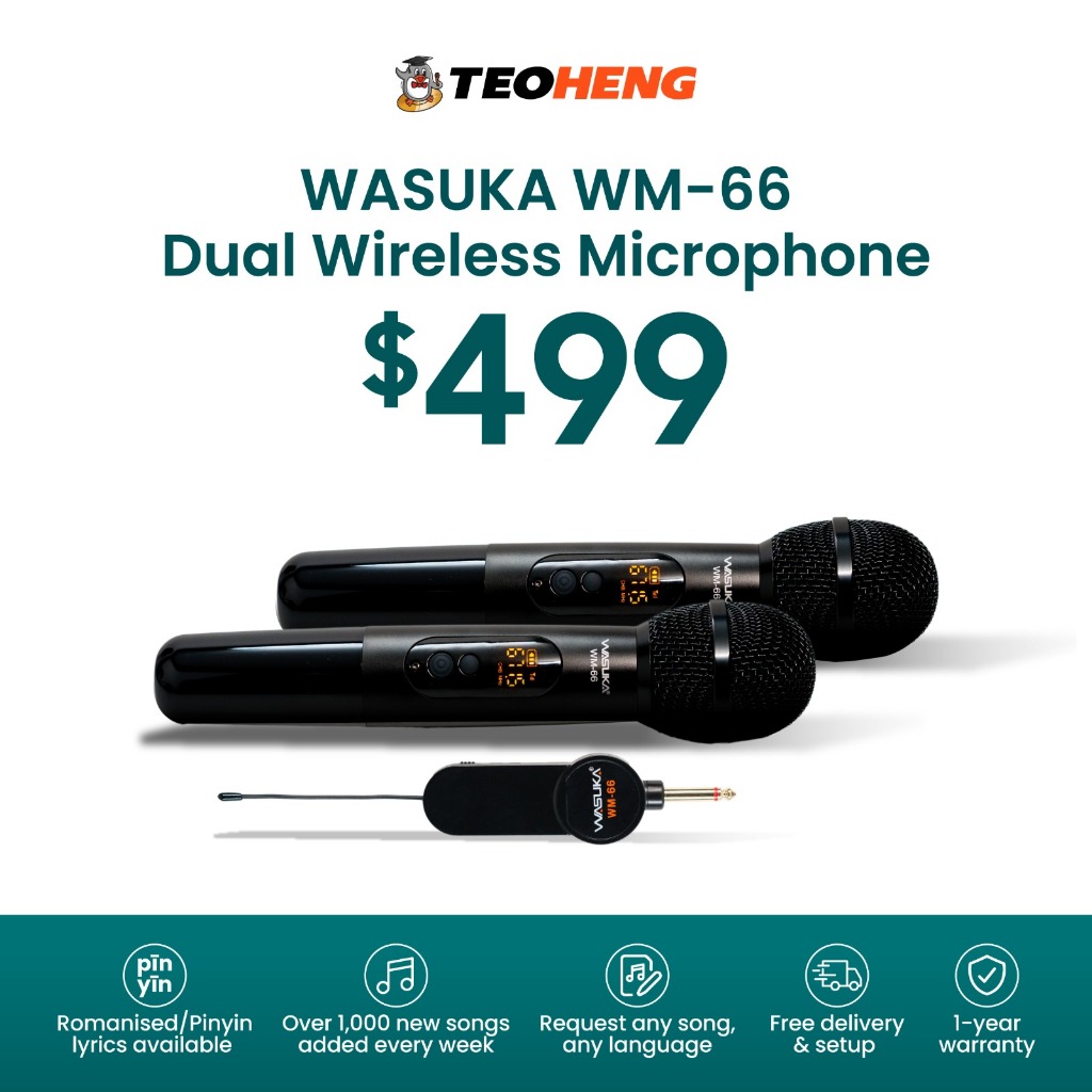 [SG] Teo Heng WASUKA WM66 Dual Wireless Microphone | Shopee Singapore