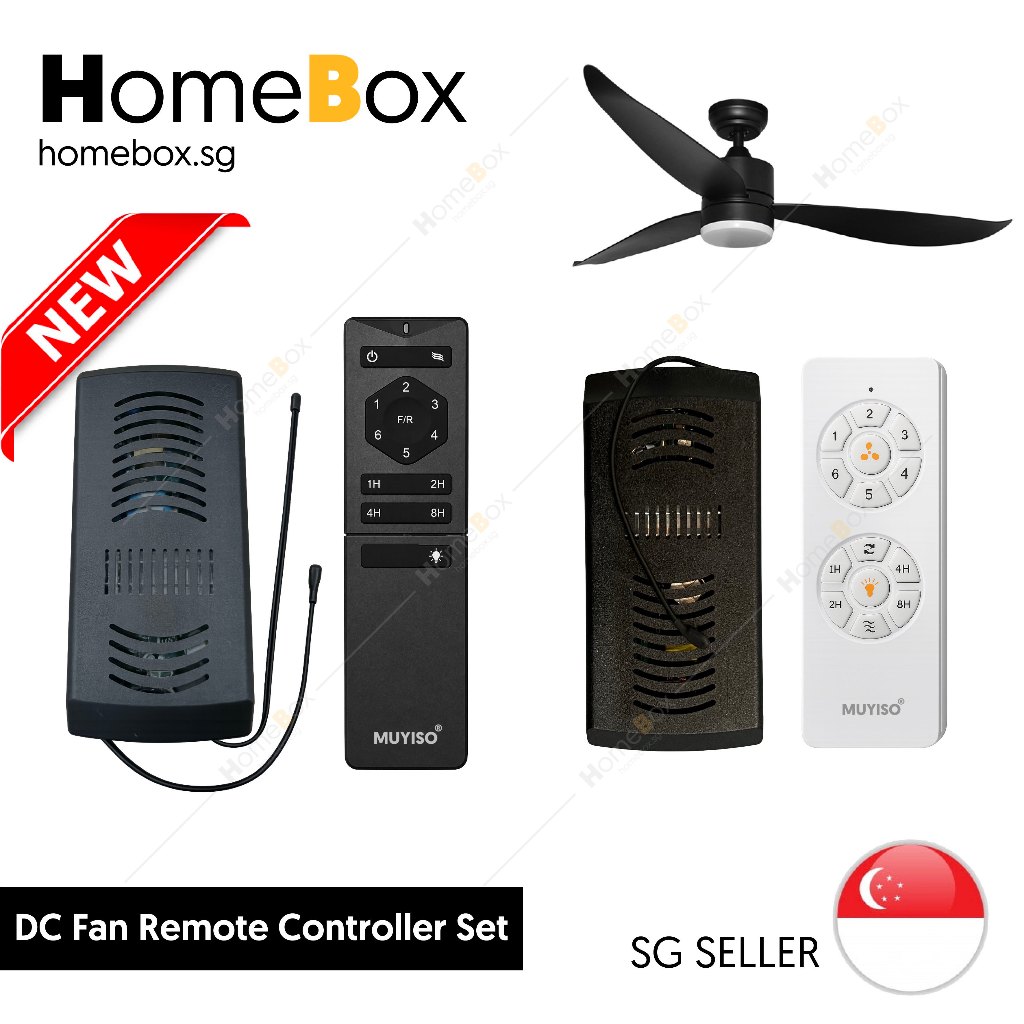 HomeBox 🇸🇬 DC Ceiling Fan Remote Control Kit with Receiver for DC motor ...
