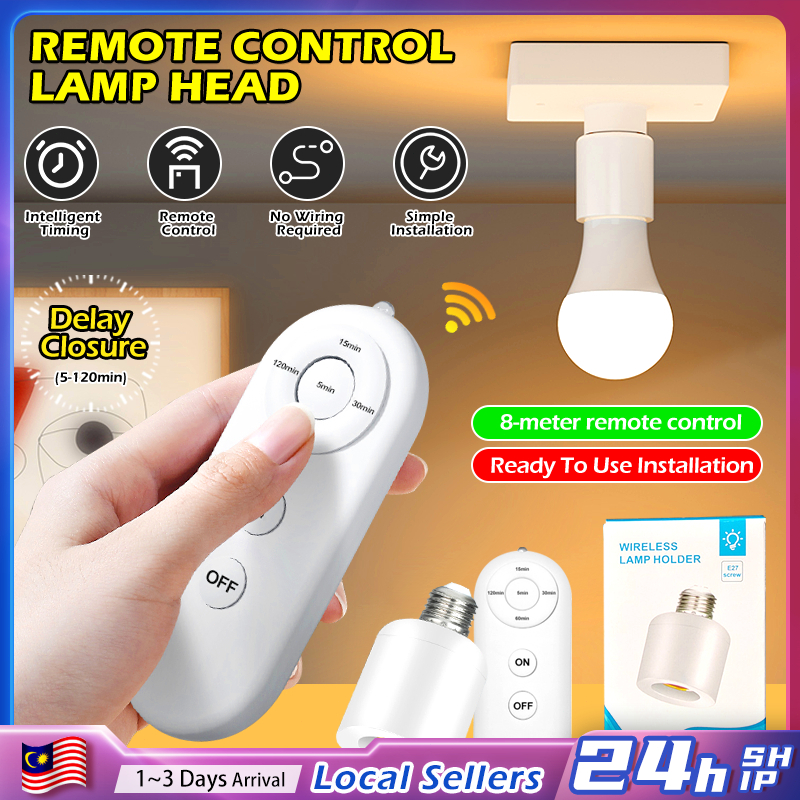 Wireless Remote Control Smart Light Bulb Adapter E27 Smart Timer Switch ...