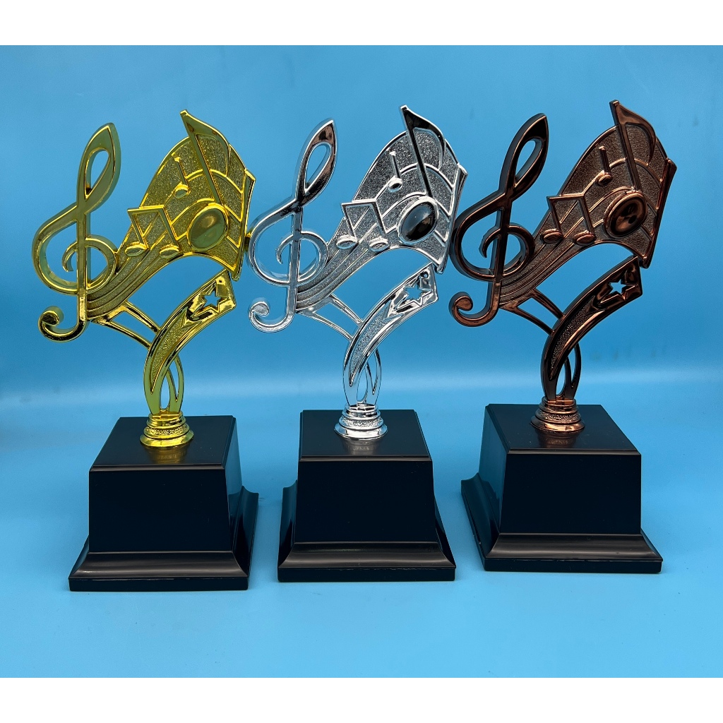 Musical Note Trophy - Gold/Silver/Bronze, designed to honor ...