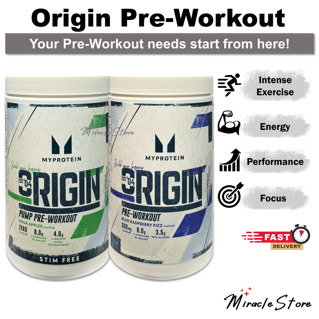 Myprotein Origin Pre Workout Alpha 600g Caffeine Pump Pre Workout 600g ...