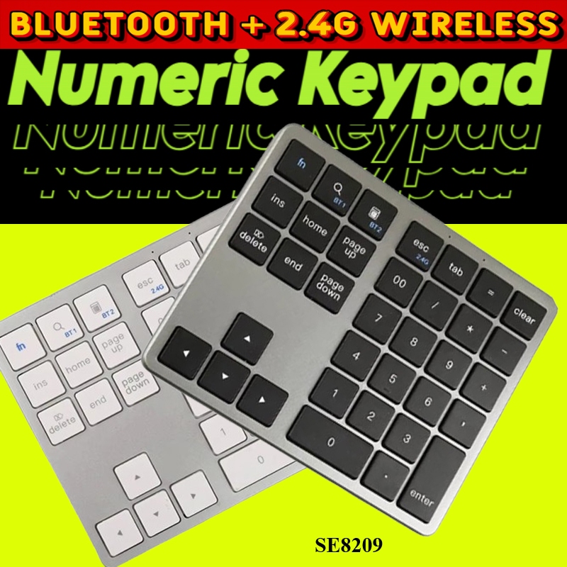 2.4Ghz Wireless + Bluetooth Numeric Keypad K35 Number Pad USB C ...