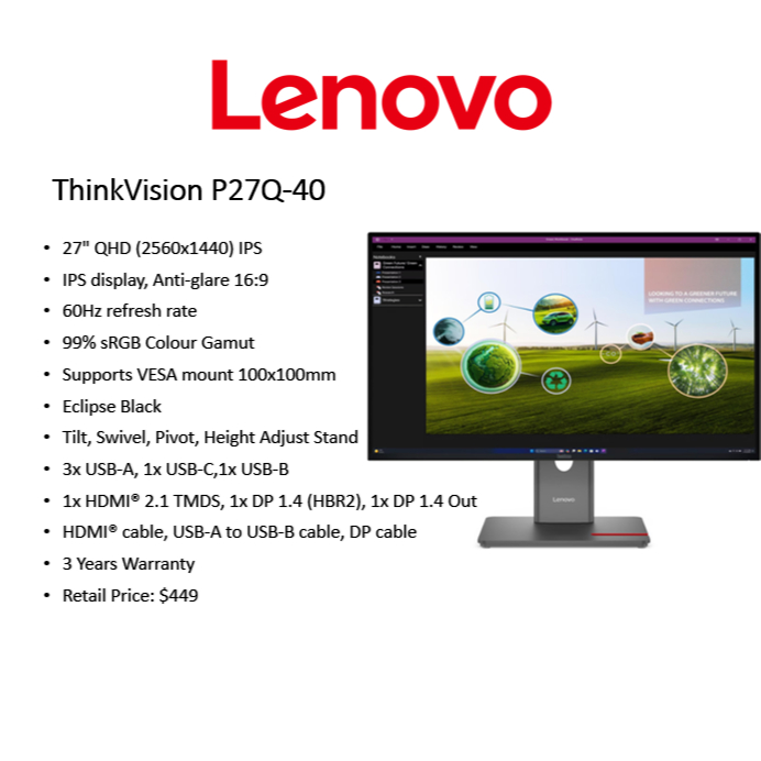 Buy Lenovo thinkvision monitor At Sale Prices Online - August 2026 ...
