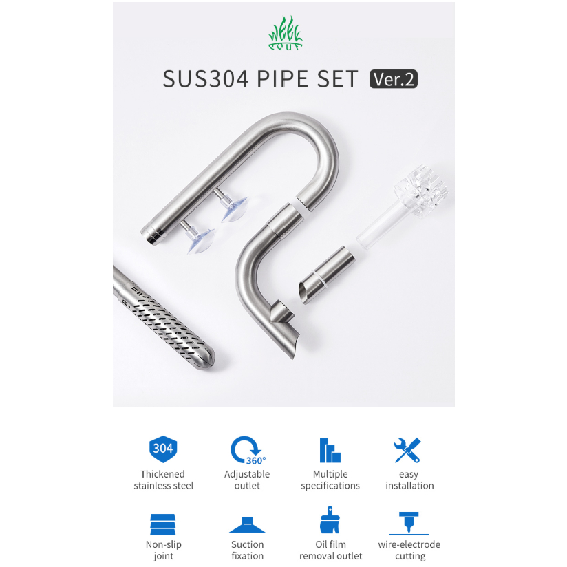 Weekaqua Stainless steel in/out pipes | Shopee Singapore