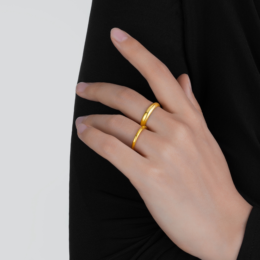 CHOW TAI FOOK 周大福 24k 999 Pure Gold Non-adjustable Ring F4915