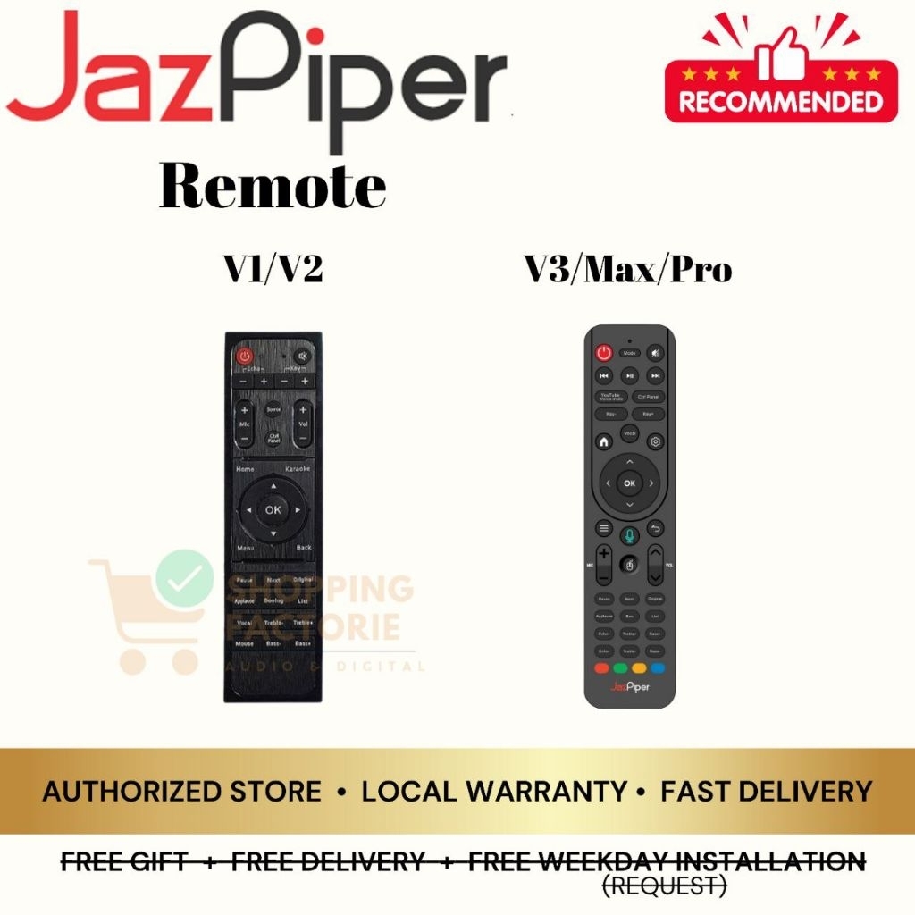 (AUTHORIZED DEALER) JAZPIPER - REMOTE CONTROL ONLY (V1, V2, V3, MAX ...