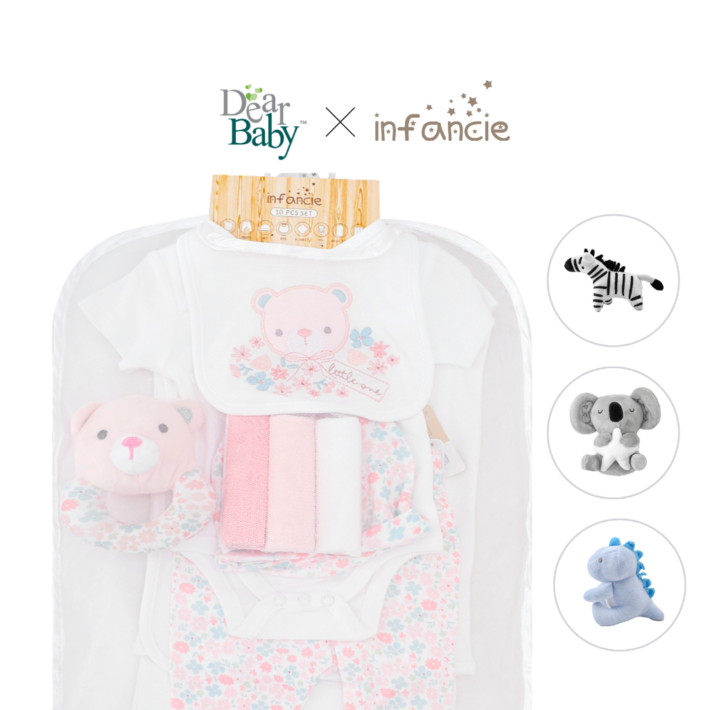 INFANCIE 10-Pc Essential Layette Gift Set, Baby Shower, Starter Kit ...