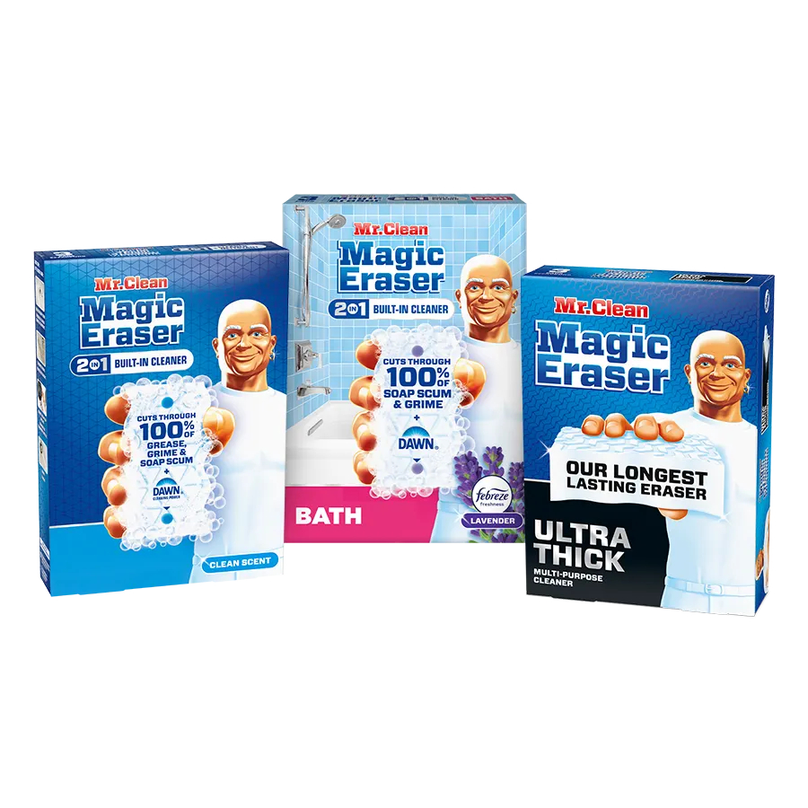 Mr Clean Magic Eraser Cleaning Pads/Sheets Multi Purpose Mold Mildew No ...