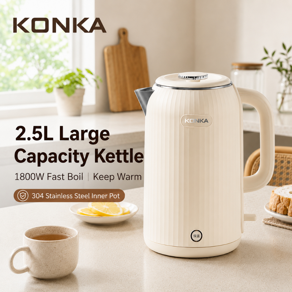 KONKA Electric Kettle 2.5L/1.6L Automatic Power-Off Keeps Water Warm ...