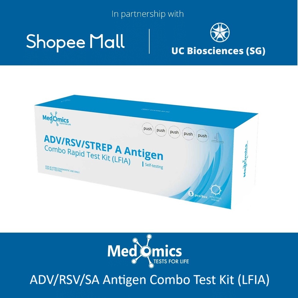 MEDOMICS ADV RSV STREP A Antigen Combo Rapid Test Kit (LFIA), 1 Test ...