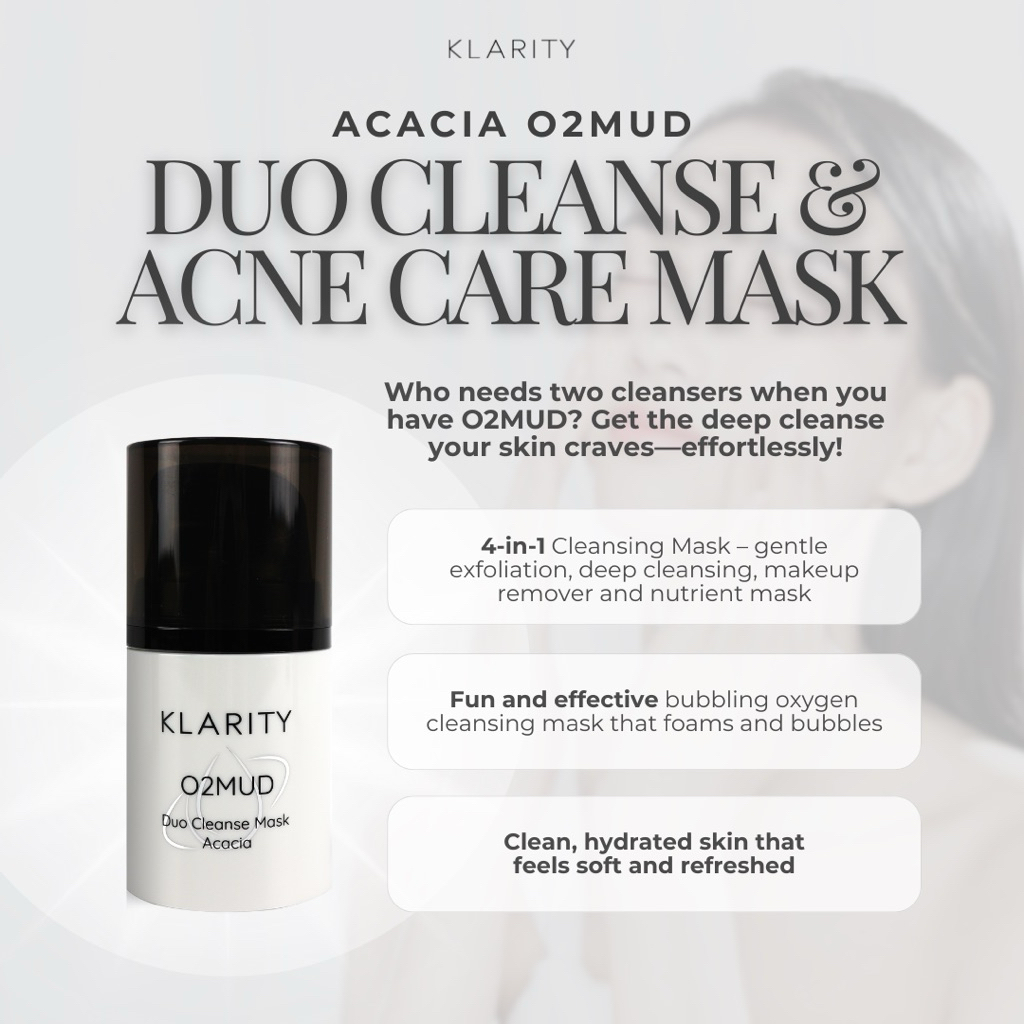 Klarity O2 Mud Mask | 4in1 makeup remover, daily cleanser, exfoliates ...