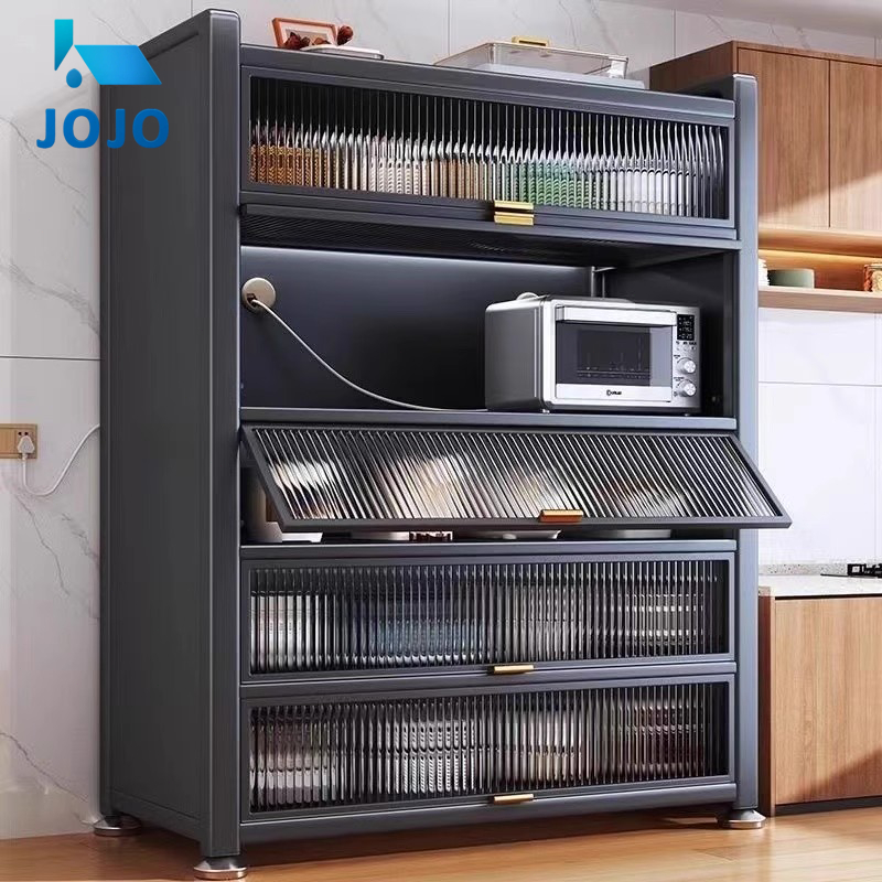 (Ready Stock)Kitchen Storage Cabinet With Doors Kitchen Rack With ...