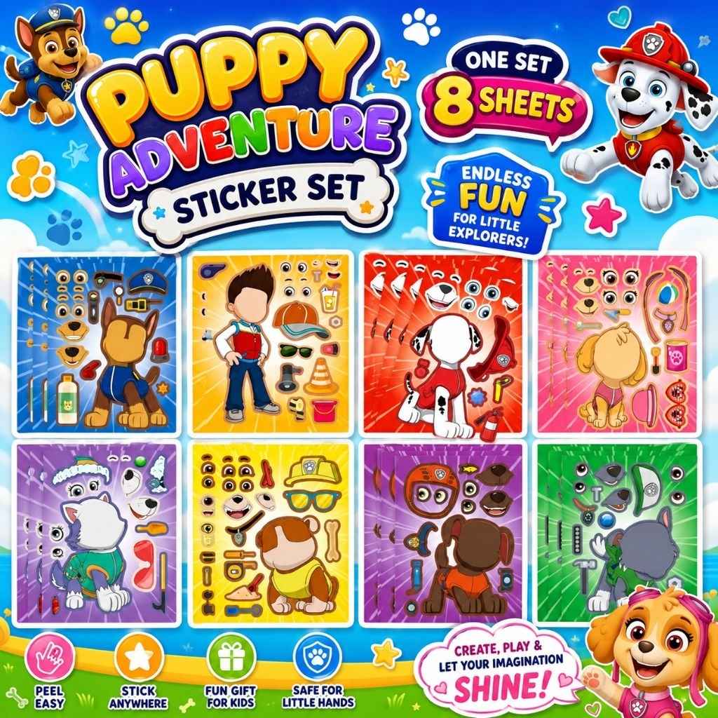 🌈 Design the Character l Paw Stickers Chase Skye Rubble Marshall Zuma ...