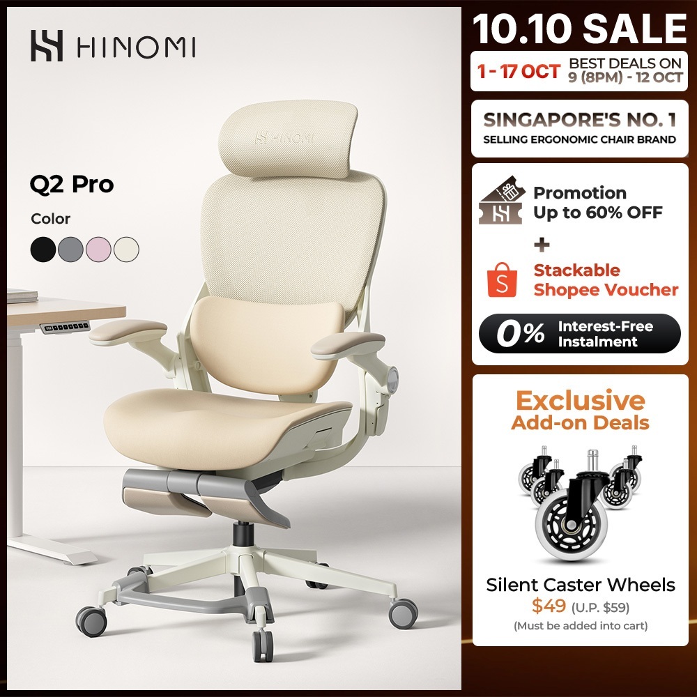 [NEW LAUNCH] Hinomi Q2 Pro Ergonomic Office Chair, Adjustable Lumbar ...