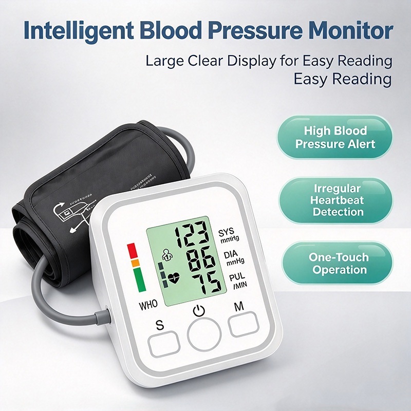 Digital Upper Arm BP Gauge, Voice Broadcast High Precision Auto Blood ...