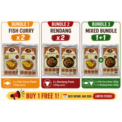 King’s Fish Curry & Rendang Paste 350g | Buy 1 Free 1 | Clearance Sale ...